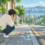 서울의 상수도 누수 신고 상황을 설명하는 AI 생성 일러스트이며 실제 현장 사진은 아님